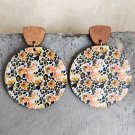 Vintage Floral Wood Earrings Fashion Boho Earrings 4