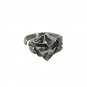 Vintage Irregular Folding Paper 925 Sterling Silver Adjustable Ring Vintage