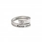 Vintage Keep Smile Letters 925 Sterling Silver Adjustable Ring Rhodium