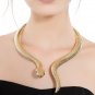 Vintage Snake Choker Necklace Egyptian Golden Snake Necklace For Women GOLD