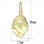 VL066 - IP Gold(Ion Plating) Brass Earrings with Synthetic Synthetic Stone in Clear Default Title