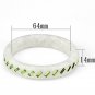 VL093 - Resin Bangle with Top Grade Crystal in Peridot