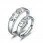 Wedding CZ 520 1314 Oath 925 Sterling Silver Adjustable Ring Men Ring