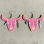 Western style wood wood earrings 1
