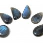 Wholesale 7 Pcs Labradorite CaboWire Wrapping Jewelry Supplies Drop Shape 24mm-35mm Default Title