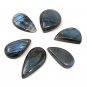 Wholesale 7 Pcs Labradorite CaboWire Wrapping Jewelry Supplies Drop Shape 24mm-35mm Default Title