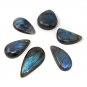 Wholesale 7 Pcs Labradorite CaboWire Wrapping Jewelry Supplies Drop Shape 24mm-35mm Default Title