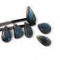 Wholesale 7 Pcs Labradorite CaboWire Wrapping Jewelry Supplies Drop Shape 24mm-35mm Default Title