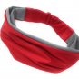 Wide Yoga Headband; Sports Running HeaWorkout Headband for Gym Stretchy Sweat Headband Neon Black
