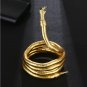 Winding snake necklace dark collar for women and men Gold