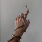 Winding snake necklace dark collar for women and men Gold