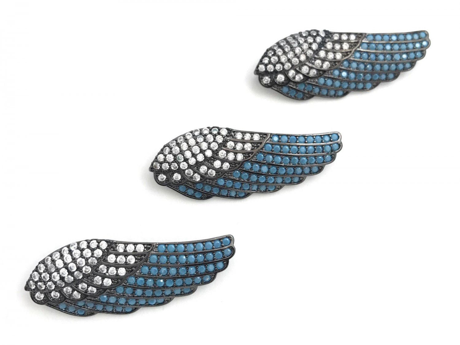 Wing Connector; Feather Connector; CZ ConJewelry Supplies Jewelry Findings CZ Links Default Title