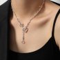 Women Hollow Heart Chain 925 Sterling Silver Necklace Yellow Gold