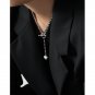 Women OT Shape Heart Tassels 925 Sterling Silver Necklace No Plating