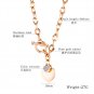 Women Stainless Steel Multilayer Necklace, Heart Pendant Chain Link Toggle Clasp Necklace Gold