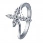 Women&Men's Elegant Gold Plated Criss Cross Zircon Ring Fashion Accessory Gift