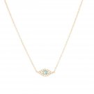 Women's Evil Eye Pendant Necklace Crystal Jewelry Necklace Blue