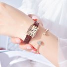 Women's Life Waterproof Student Simple Quartz Rectangle green
