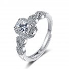 Women's Zirconia Cushion Ring Anniversary Promise Ring Silver