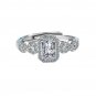 Women's Zirconia Cushion Ring Anniversary Promise Ring Silver