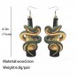 Wooden earrings big butterfly snake red wine bottle earrings 1