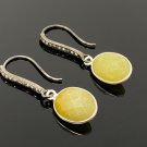 Yellow SapphirPave Diamond Earrings Sterling Silver Gemstone Earrings Gifts for Her Default Title