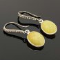 Yellow SapphirPave Diamond Earrings Sterling Silver Gemstone Earrings Gifts for Her Default Title