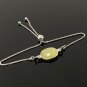 Yellow SappSterling Silver Adjustable Bolo Bracelet Layering Bracelet Gifts for Her Default Title