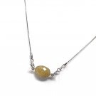 Yellow Sapphire Necklace; GemstoMinimalist Necklace Sterling Silver Necklace Delicate Necklace 18