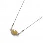 Yellow Sapphire Necklace; GemstoMinimalist Necklace Sterling Silver Necklace Delicate Necklace 20