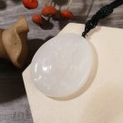 Zhaocai Nafu lanolin white jade pendant white