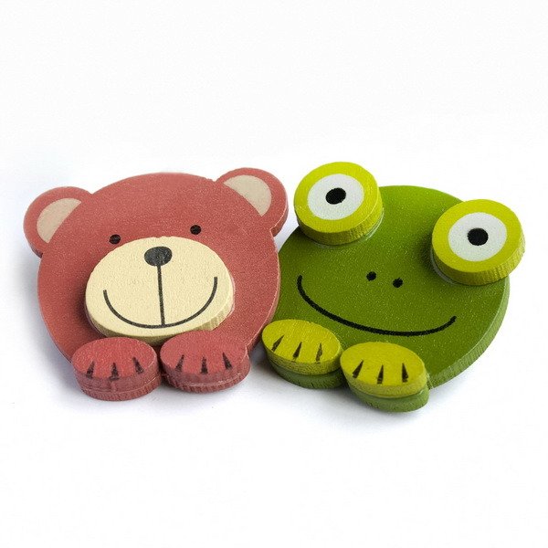 [Frog & Bear] - Brooch - Brooch Pin - Animal Pin Brooch HC-BP005-FRBE