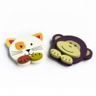 [Monkey & Cat] - Brooch - Brooch Pin - Animal Pin Brooch HC-BP005-MOCA