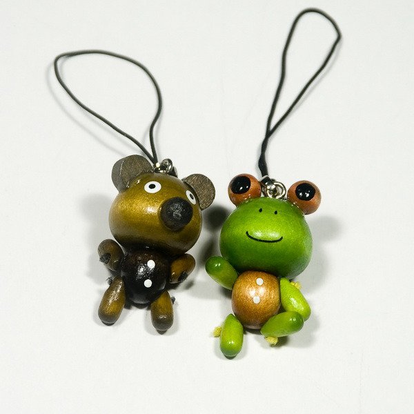 [Smile Bear & Frog] - Cell Phone Charm Strap - Camera Charm Strap - Handbags Charms HC-C029-FRBE