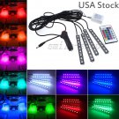 Full Color Interior Car LED Glow Kit Under Dash Foot Well inside Light -a