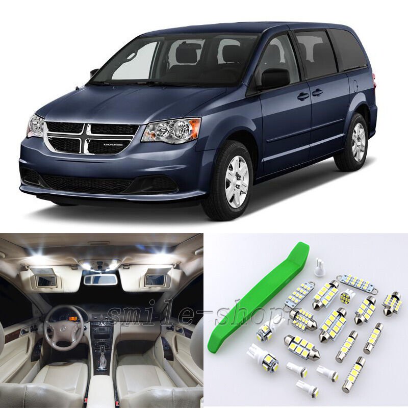 White 7pcs Interior LED Light Kit for 2008-2016 Dodge Grand Caravan + Free Tool