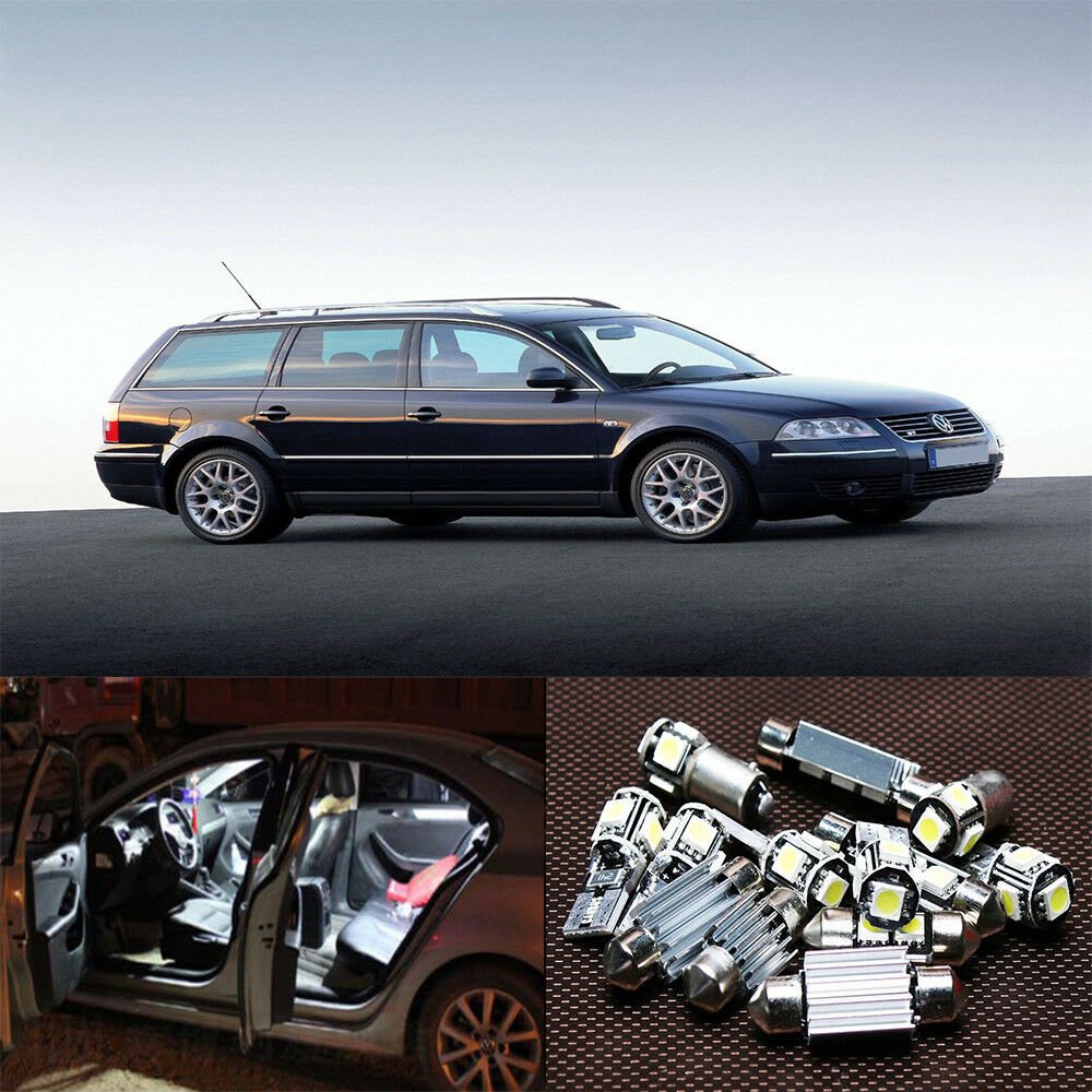 16pcs white Interior LED Lights package for VW Passat B5 Error Free 2002-2005