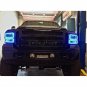 For 05-07 Ford F-250 Multi-Color Changing LED RGB SMD Halo Lower Headlight Rings