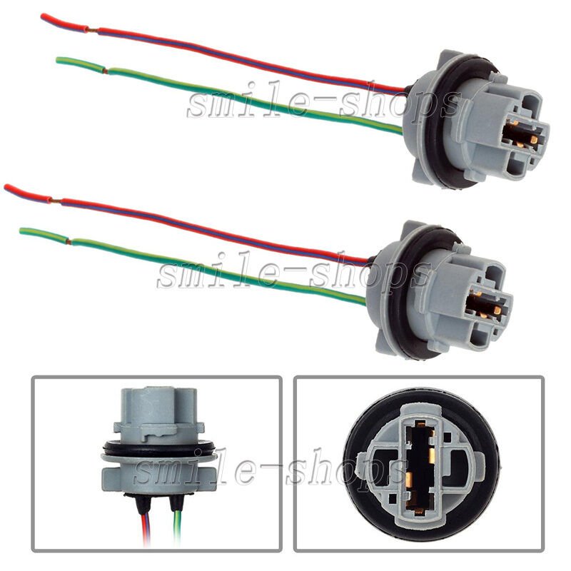 2X 7440 T20 992 Female Socket Wiring Harness for DRL Backup Turn Signal Light