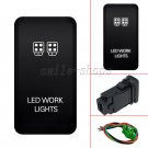 12V Push Switch White LED Work Light For Toyota FJ Cruiser Fortuner Hilux Tacoma