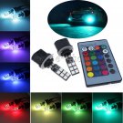 2pcs 880 885 893 12-SMD RGB 3K 8K 10K LED Fog Lights Driving Bulbs + Controller