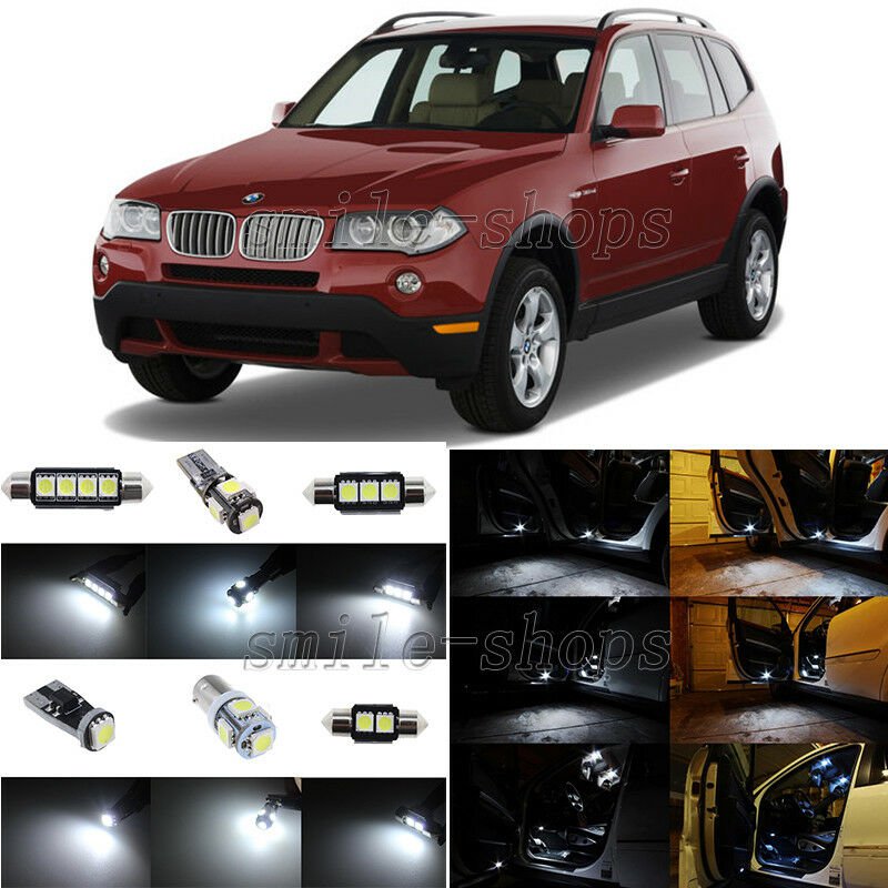 13pcs Error Free White LED Interior Light Package Fit For 2004-2010 BMW X3 E83