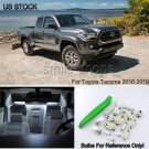 12x For 2016-2019 Toyota Tacoma Bright White LED Interior Light Package kit+Tool