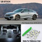 For 2016-2019 Honda Civic Bright White LED Interior Lights package kit + Tool