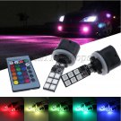 2pcs RGB Multi-Color Wireless 880 890 899 12-SMD LED Decoration For Fog Lights