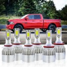 H11 9005 9145 LED Headlight+Fog Light For Dodge Ram 1500 2500 3500 09-2018 3900W