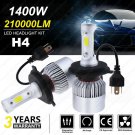 2x H4/9003 210000LM 6000K Car COB LED Conversion Headlight Bulb Hi/Lo Beam White