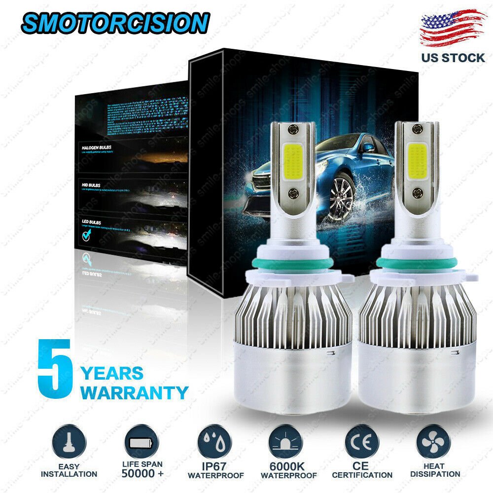 9006 HB4 LED Headlights Bulbs Lamp Fog Light Hi/Lo Beam HID Xenon 1200W 195000LM