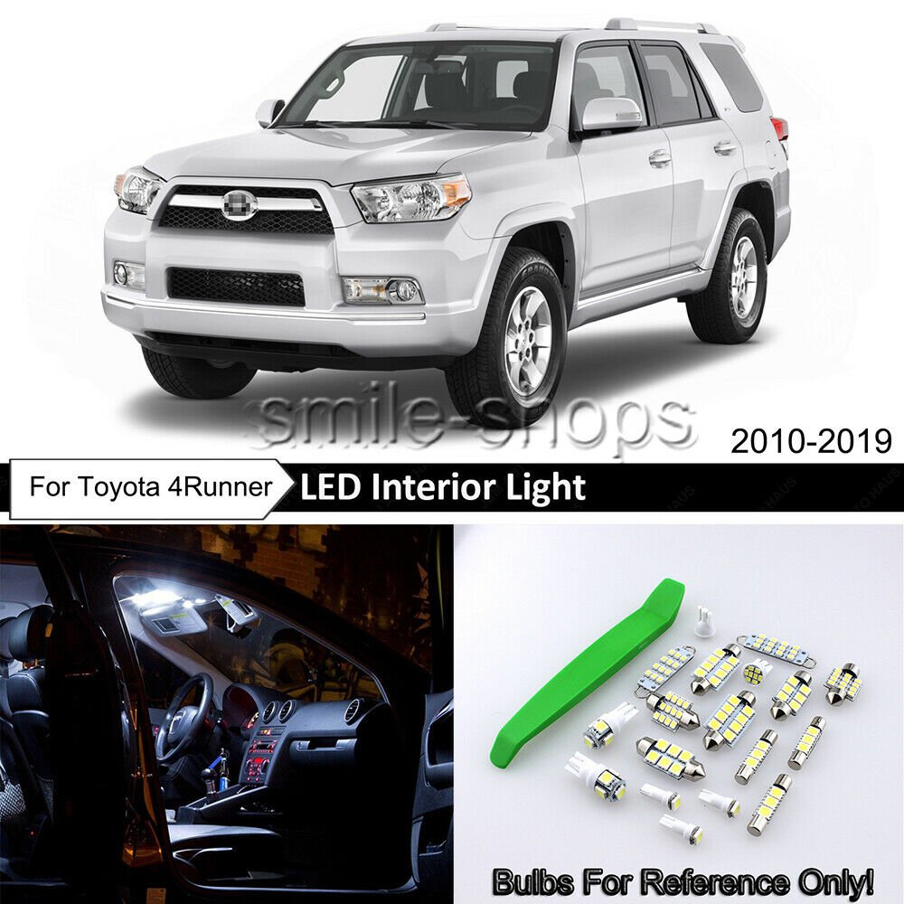 White LED Interior & Exterior Lights kit For 2010-2018 2019 Toyota 4Runner+Tool