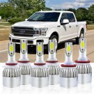 9005 H11 LED Headlight High/Low Beam + Fog Light 9145 For 2015-2018 Ford F-150
